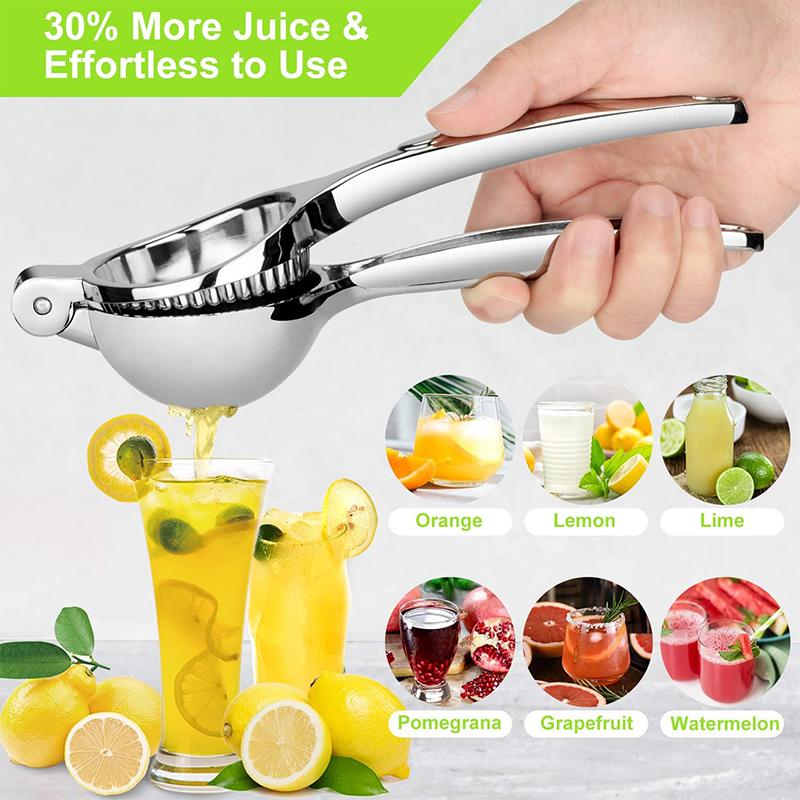 LMETJMA Premium Lemon Squeezer Zinc Alloy Manual Press Juicer Lime Squeezer for Lemon Citrus Orange Fruit JT217