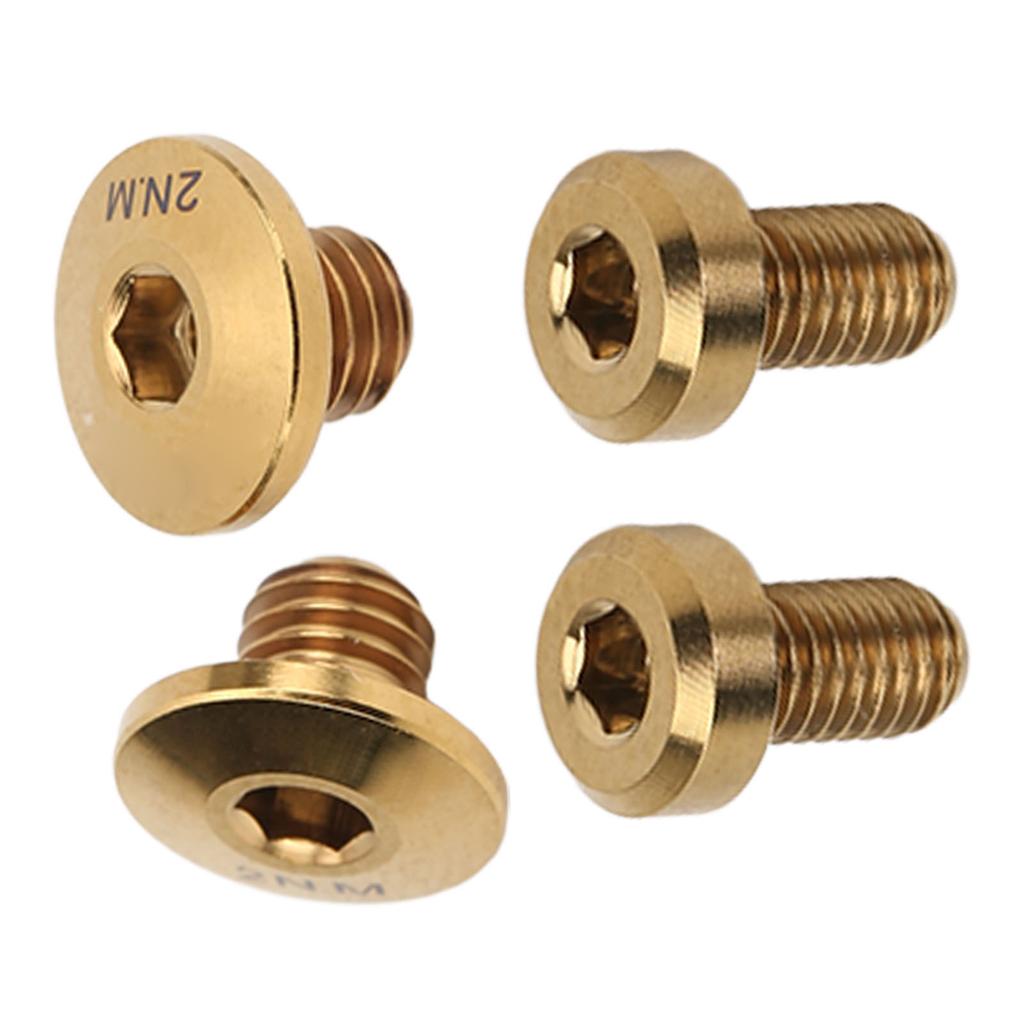 RISK Titanium Alloy Separate Oil Cylinder Lid Bolts Bicycle Hydraulic Brake Bolt for M610 M615 M675 M785 Gold