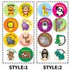 500 Stück/Rolle Niedliche Cartoon-Tiere Aufkleber Journal Scrapbooking Belohnungsaufkleber