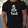 2026 New Cotton Fashionable Casual Loose Large-sized Dakar Style Printed Round-neck Short-sleeved T-shirt Top