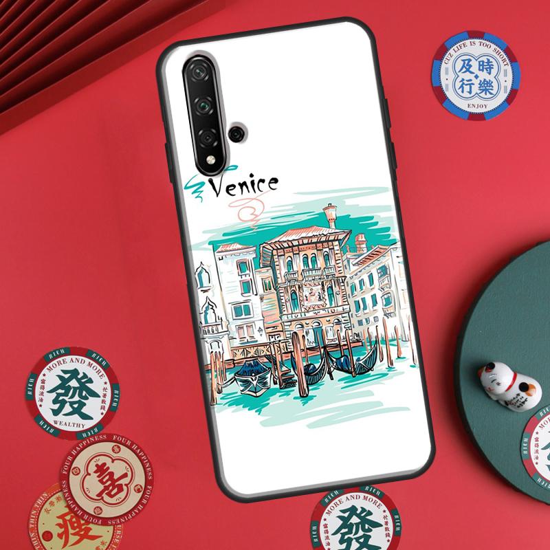 Travel italy Street Venice For Huawei P60 Pro P30 P40 Lite Nova Y61 Y91 Y90 Y70 Y60 Y72 12s 12i 11i 7i 8i 9 10 SE Case