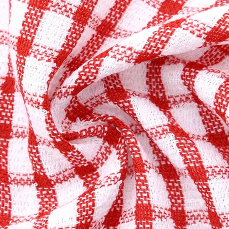 6PCS Cotton Kitchen Towels Absorbent Cleaning Dishwasher Towels Kitchen Cleaning Supplies