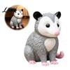 Opossum-Dekoration für die Terrasse 3D-gedruckte Statue, Realistische Tier-Dekorationsfigurine, Lebendiger Ausdruck Saisonale Figuren-Details Verzierungs-Vorgarten