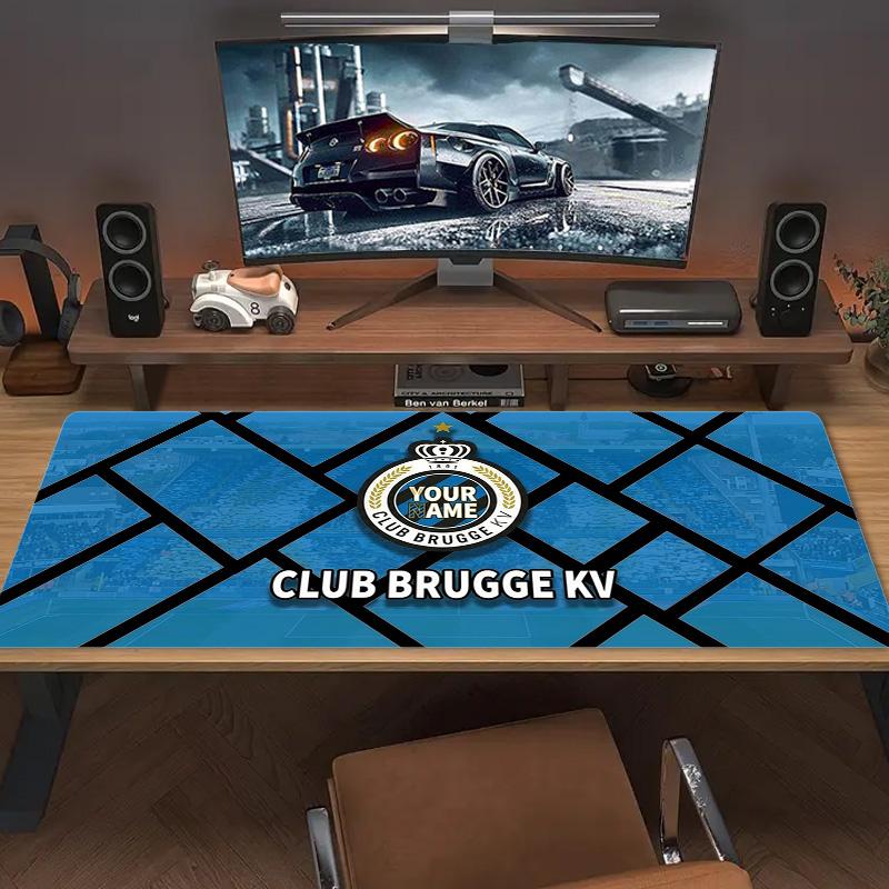 Club Brugge Kv Custom Name Large Size Mouse Pad Large Gaming Table Cushion Non-slip Laptop Tablet Big Mousepad XXL Mat Mini PC Playmat With Lock Edge