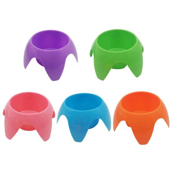 Becherhalter für den Strand in kräftigen Farben Stapelbarer tragbarer Getränkehalter für Handys Snacks Sonnencreme Sandfreier Organizer für Reisen Camping Picknick Familie