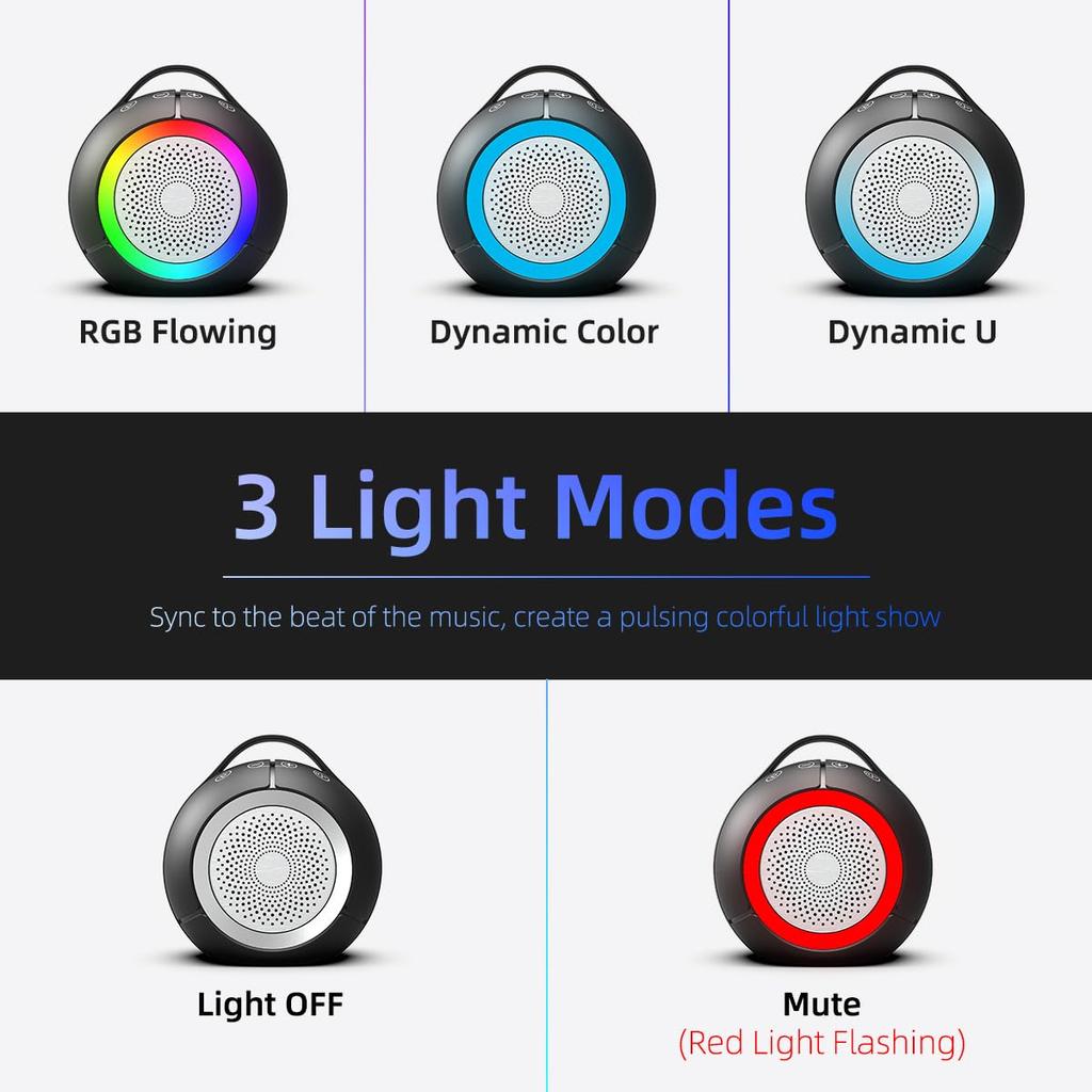 LLR096 Ball Shape USB Mini Desktop Speaker 5W Wired Subwoofer with RGB Light for PC Laptop