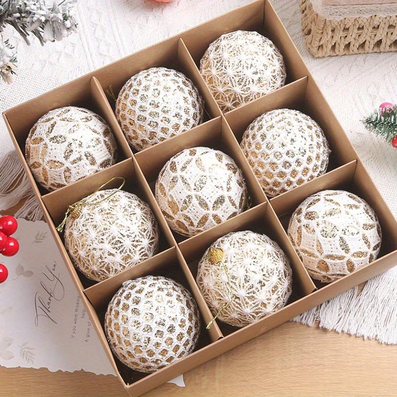 9pcs 8cm Colorful Christmas Balls Ornaments Christmas Tree Party Pendant Decoration Christmas Spheres New Year Gift