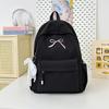 Schoolbag College Student Backpack Junior High School Student Computer Bag Korean Version Simple Girl Bow School Bag Large Capacity Backpack Female