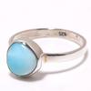 Natural Republic Larimar Edelstein 925 Sterling Silber Schmuck Ring Größe 6,5 c3M33