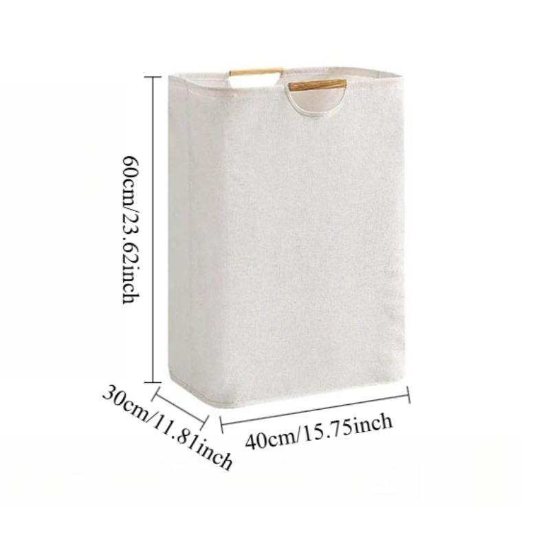 1pcs Cotton Linen Home Laundry Hamper Foldable Large Capacity Clothes Basket Multipurpose Toy Clutter Storage Organizer