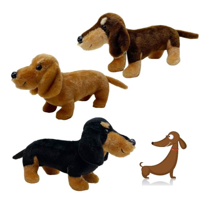 Cute And Cuddly Shorthair Dachshund Plush Toy Available In 3 Colors!" Characters)
