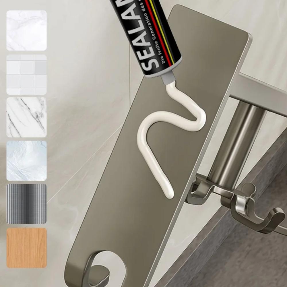 Kitchen Rotating Spatula Spoon Racks Wall Mounted Sliding Hook Shelves No Punching Required Simplicity Kitchenware Storage Shelf