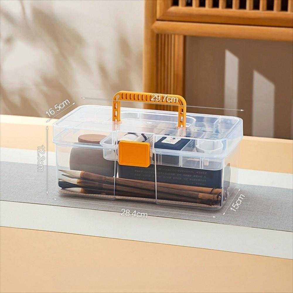 Portable Plastic Hardware Tool Box Transparent Tool Organizer Tool Storage Box Household Toolbox Parts Box
