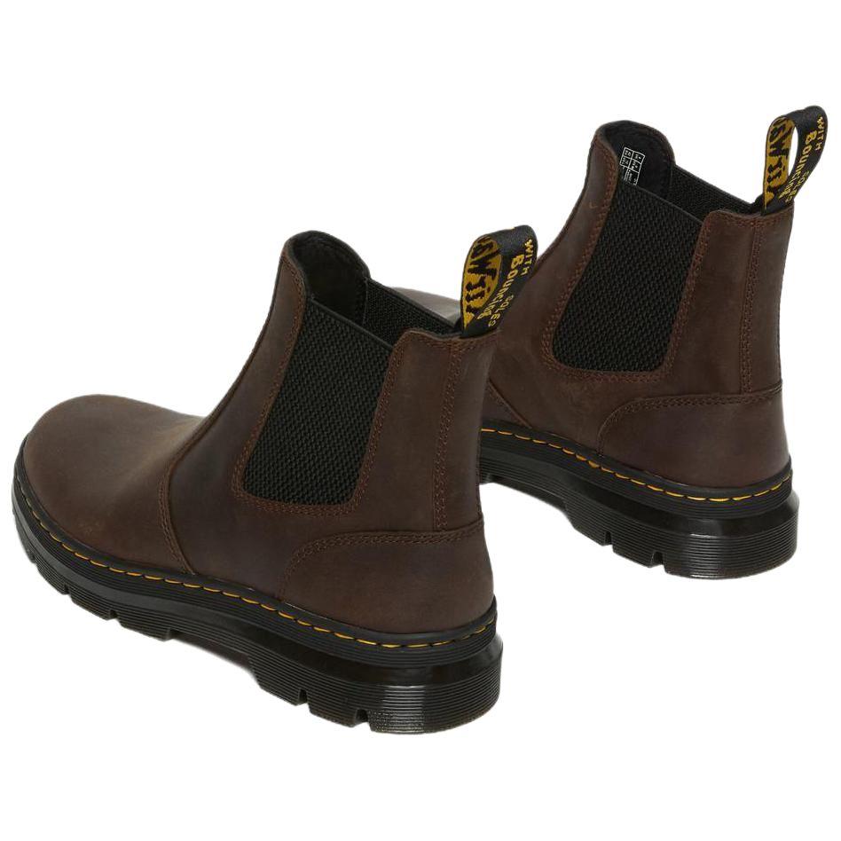 Dr. Martens Leather Trendy Versatile Short Chelsea Boots Unisex boots Dark-Brown 25978207