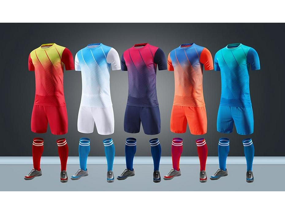 Jugendfußballmannschaftsuniformen - Bedruckte Nummern Kurzarm-Trikotset für Schülerwettkämpfe und Training