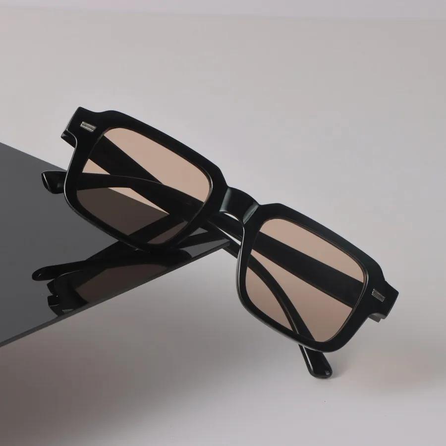 Square Sunglasses Women Men Trendy Stylish Mirror Minimalist Lens Sun Glasses Female Male Retro Personality