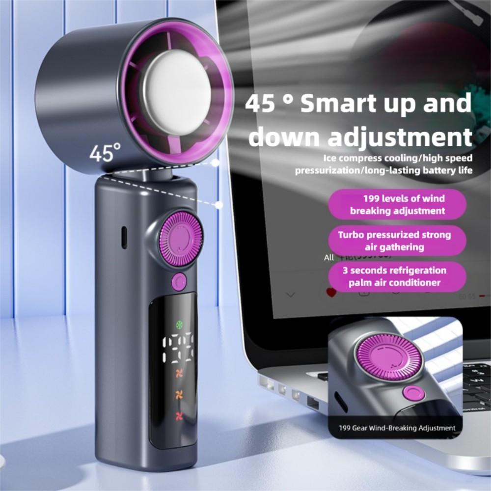 Foldable Handheld Fan Super Mini Turbos Handheld Rechargeable Fan For Outdoor Sports Activities