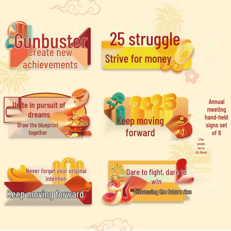 Xianci 2026 Year of the Horse New Year Photo Props: Handheld Sign for Company Events & Team Building