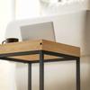 Nesting Coffee Tables, Set of 2, Square, Steel Frames, Black