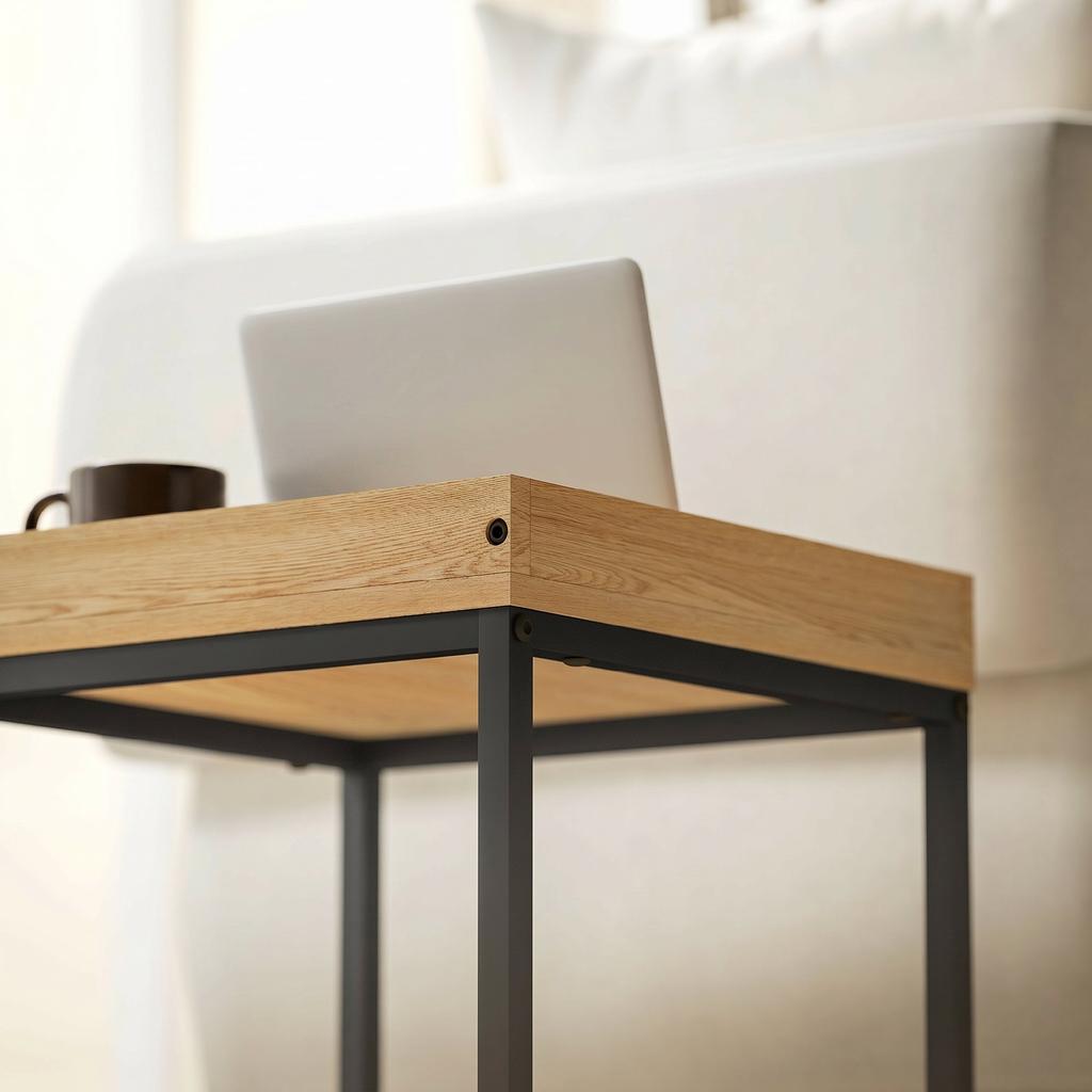 Nesting Coffee Tables, Set of 2, Square, Steel Frames, Black