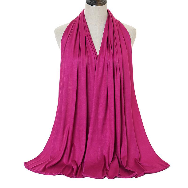 Middle East hot-selling solid color mercerized cotton headscarf soft versatile autumn and winter warm shawl ere carf