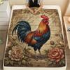 1PC Retro Floral Animal Print Flannel Blanket, High Quality All Seasons, Home Decor, Warmth and Comfort, Perfect for Christmas Gifts