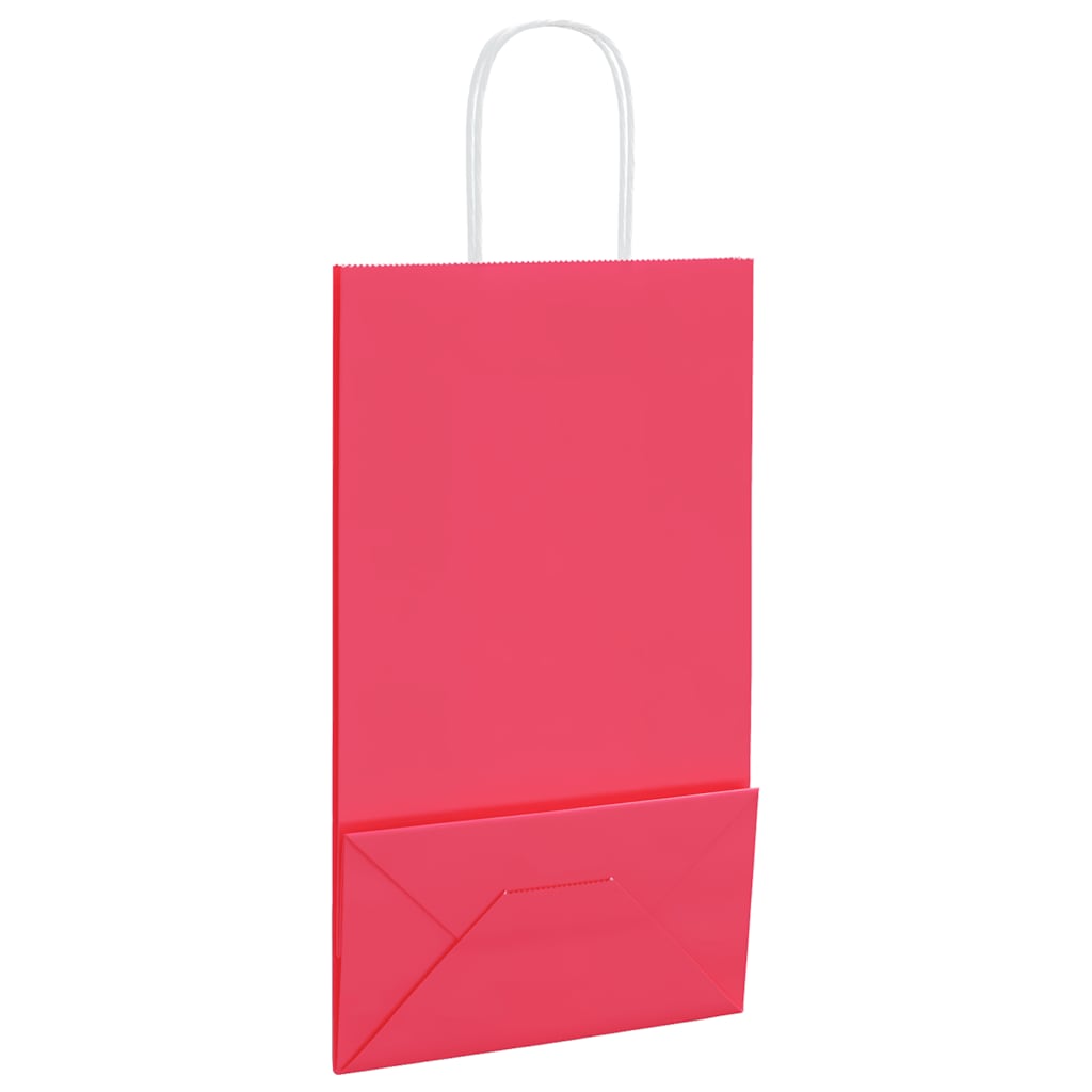 Paper Shopping Bags 50 pcs with Handles Pink 21 x 11 x 36 cm