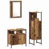 Bathroom Furniture Set with Storage 3 pcs Brown 33 x 33 x 120.5 cm