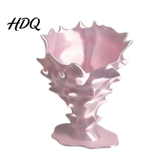Modernes Dekoratives Ornament Kreative 3D-gedruckte Blumenvase Minimalistischer Behälter Leichter Luxus Tischvase Künstlerischer Blumenarrangement-Halter für Zuhause