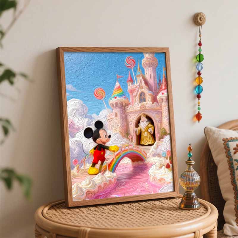 Disney Candy Castle Painting By Numbers Kit Hand Painting Home Decor