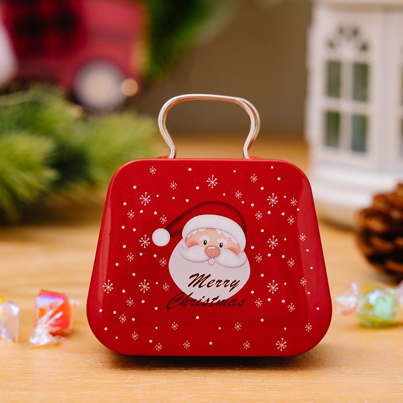 Christmas Metal Mini Candy Box With Cute Handle Perfect For Kids Holiday Gifts