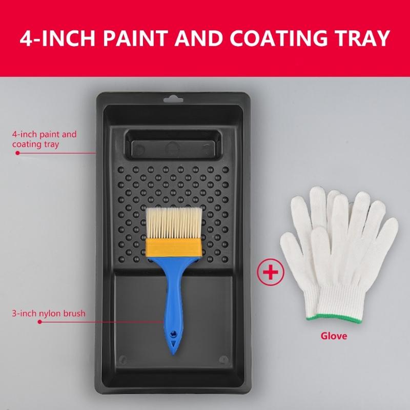 4 Zoll Kunststoff-Farbwanne für Wand Kleine Fläche Pinselarbeiten Leicht zu Reinigen und Aufzubewahren DIY-Enthusiasten und Heimdekorateure