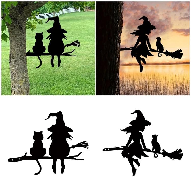 Unheimlicher Nekromant Metallanstecker Halloween Outdoor Eisenkunst Deck für Veranda Gras Beschattet Anordnen