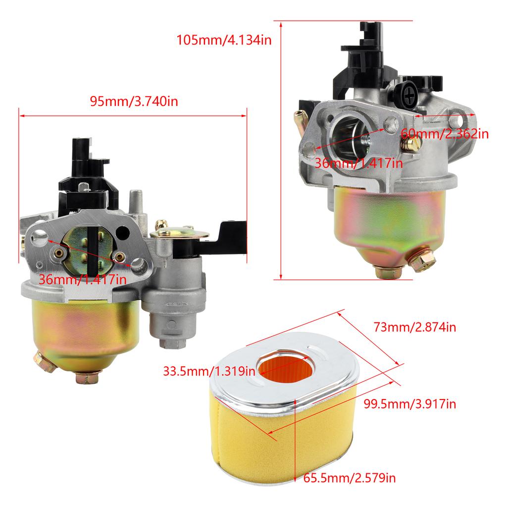 for Honda GX160 Carburetor Carb Fit GX168F GX200 5.5HP 6.5HP + Fuel Pipe Gasket Engine Generator Water Pump Accessories