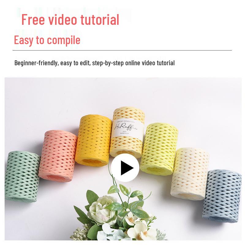 Cotton Raffia Yarn for Crocheting and Knitting Summer Hats and Bags