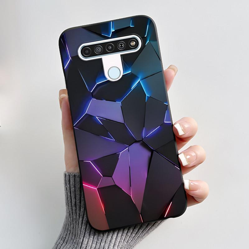 Luxury Cute Cool Boys Girls Case For LG K61 Q61 Q70 Phone Case Black Matte Soft Silicone Back Cover Protective TPU Bumper Shell