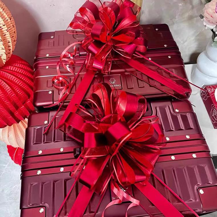 Handcrafted Wedding Quilt & Flower Decorations: Staircase, Car Ribbon, Room Arrangements