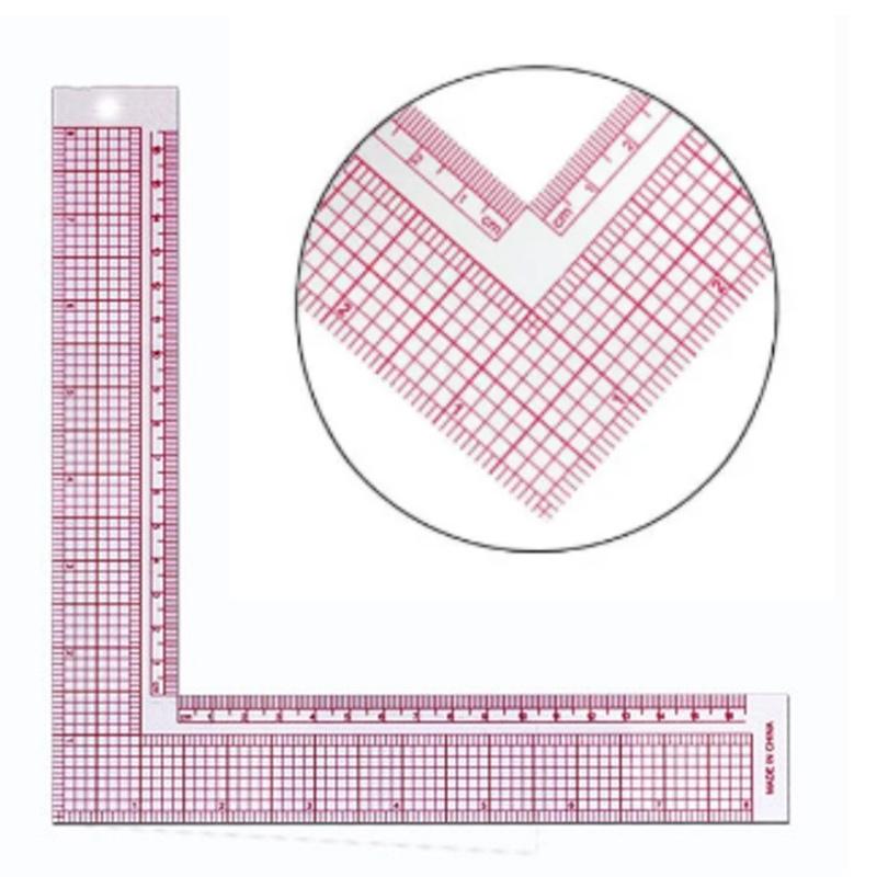2 szt. Linijka do patchworku i pikowania z tworzywa sztucznego, linijka do wykrawania odzieży, przybory do rysowania, akcesoria do szycia