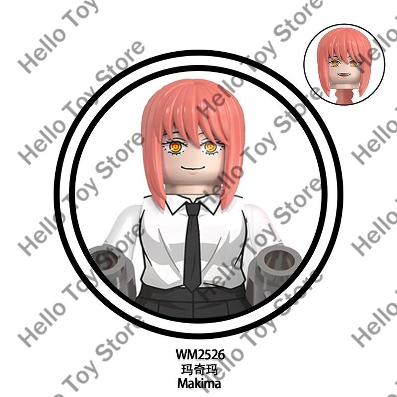 Klassischer Anime Chainsaw Man Blöcke Mini-Actionfiguren Denji Pochita Bausteine Puppen Kettensägen-Dämon Modell Kinderspielzeug Geschenke