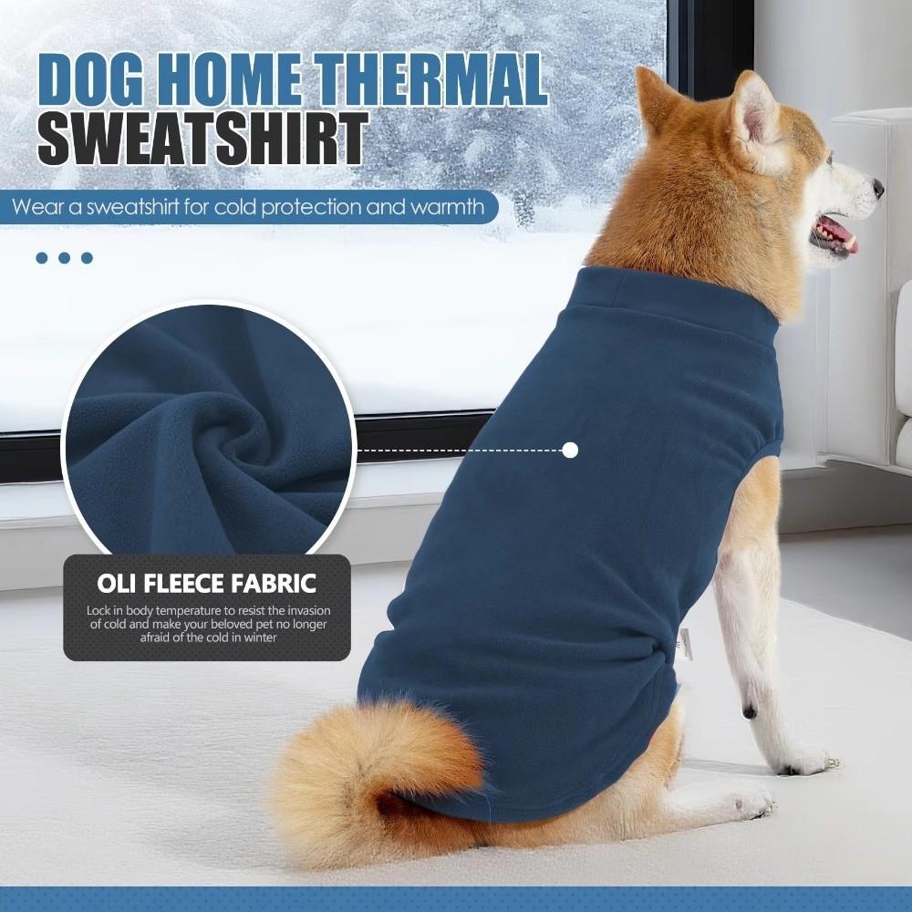 Fleece Pet Calming Clothes Warm Dog Pajamas Lightweight Dog Bottoming Shirt Winter Season