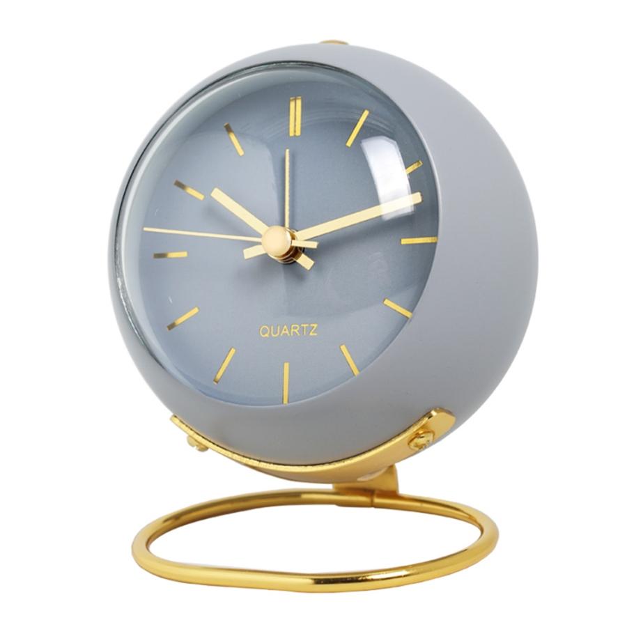 

Nordic Creative Desk Clock Minimalist Decoration Alarm Clock New Desktop Bedside Silent Luminous Analog Clock (No Battery) синій