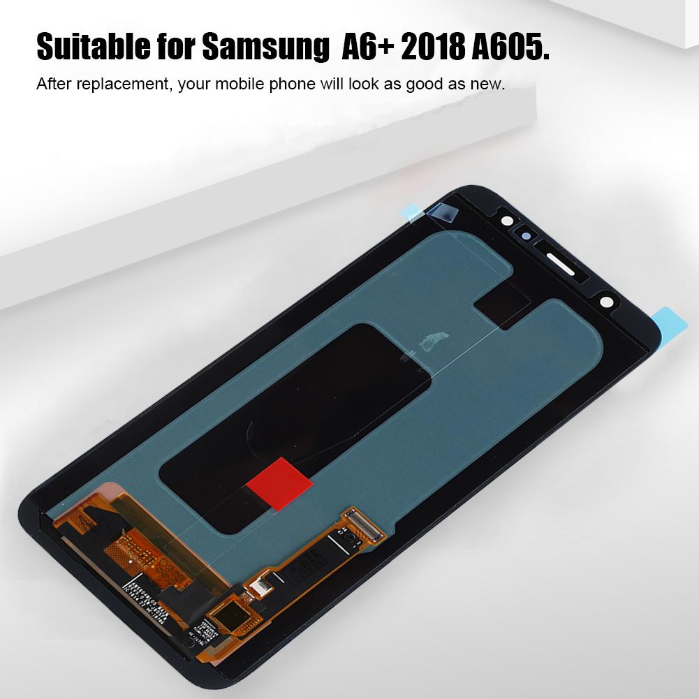 Μαύρη Οθόνη Αφής LCD Κινητού Τηλεφώνου για Samsung A6+ 2018 A605 Αντικατάσταση Κινητού Τηλεφώνου