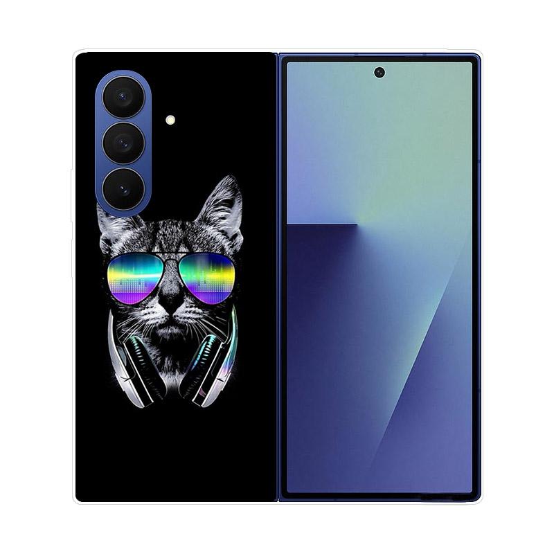 For Samsung Z Fold7 Case Clear Hard PC Folding Cover For Samsung Galaxy Z Fold 7 6 5 4 3 Fold6 Shockproof Transparent Back Funda
