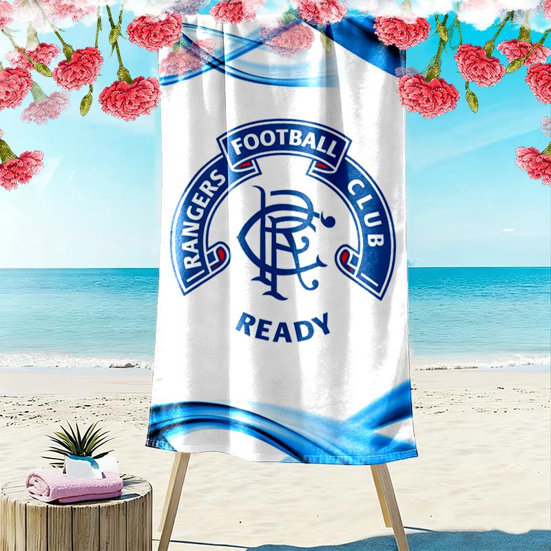 1pc Rangers FC Beach Towel, A Vibrant Beach Towel Suitable for Outdoor Activities, Camping, Hiking