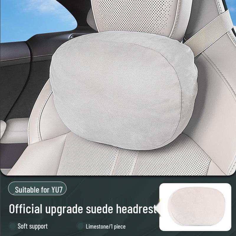 Xiaomi SU7/Ultra/YU7 Magnetic Headrest Neck & Lumbar Support Leather Cushion