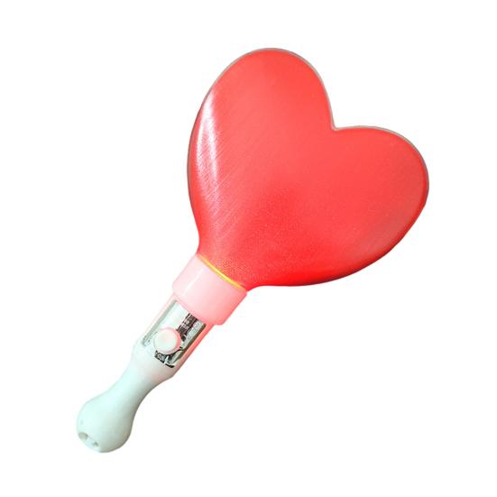 

Yousheng Short Glow Stick with Heart Shape Multi-Color LED Light for Concerts Festivals Parties Plastic Light-Up Toy with Button Battery червоний