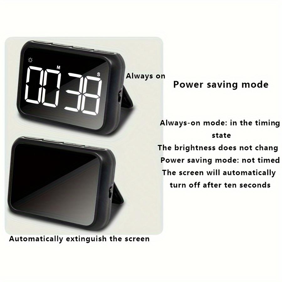 1pc Digital Kitchen Timer, LED Electronic Countdown with Adjustable, Plastic, Battery Operated 3 AAA Not Included, Clear Display for Cooking Learning