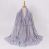 Ethnic Style Gold Foil Printed Scarf Soft Polyester Women S Fashion Scarf