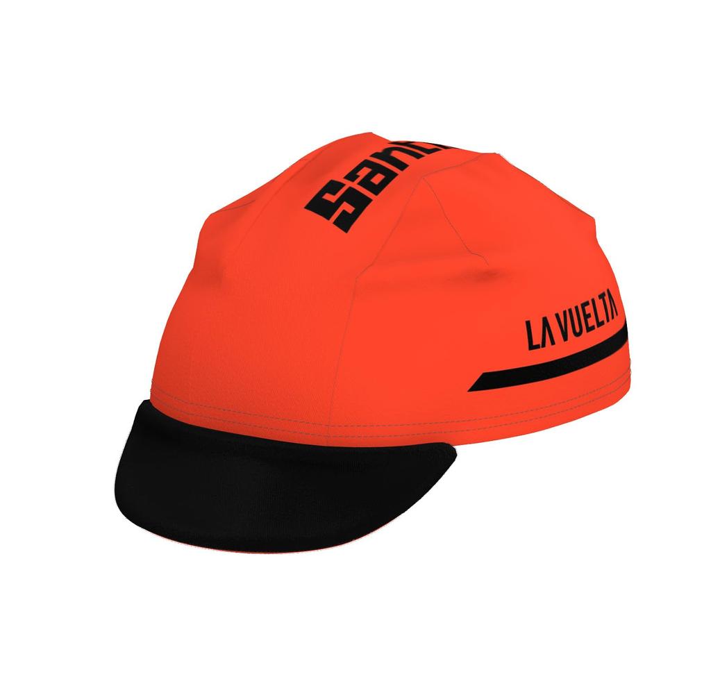 Santini LA VUELTA Cycling Cap RE460COT25LVLDER Red Jersey Cycling Cap