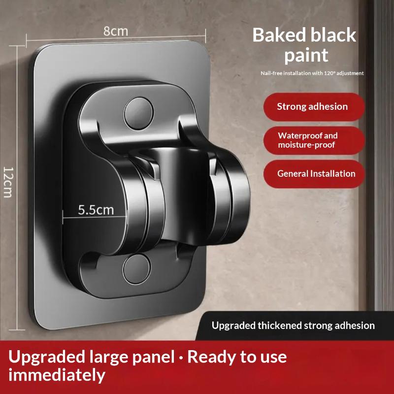 2Pcs Universal Shower Head Holder No Drill Showerhead Bracket Adjustable Wall Mounted Holder For Bathroom Accessories